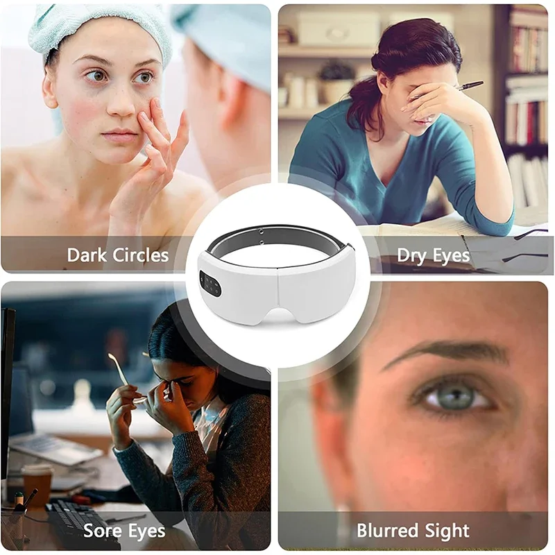 4D Eye Massager Smart Airbag Vibration Electric Eye Massage Instrument Eyes Care Glasses Beauty With Bluetooth Music Health Care - Image 5