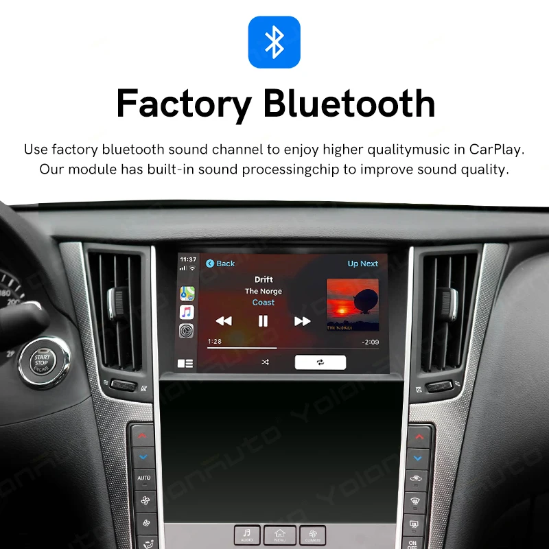 Wireless CarPlay Android Auto Module for Infiniti Q50 Q50L Q60 QX50 Aftermarket Car Upgrade Retrofit Kit - Image 2
