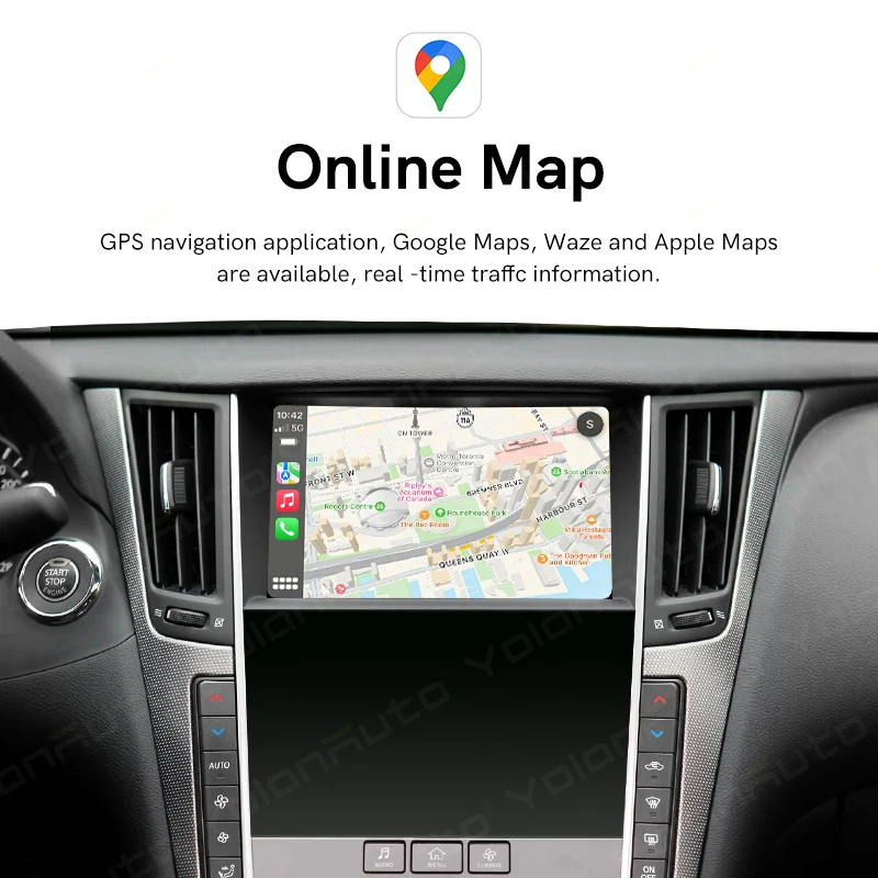 Wireless CarPlay Android Auto Module for Infiniti Q50 Q50L Q60 QX50 Aftermarket Car Upgrade Retrofit Kit - Image 4