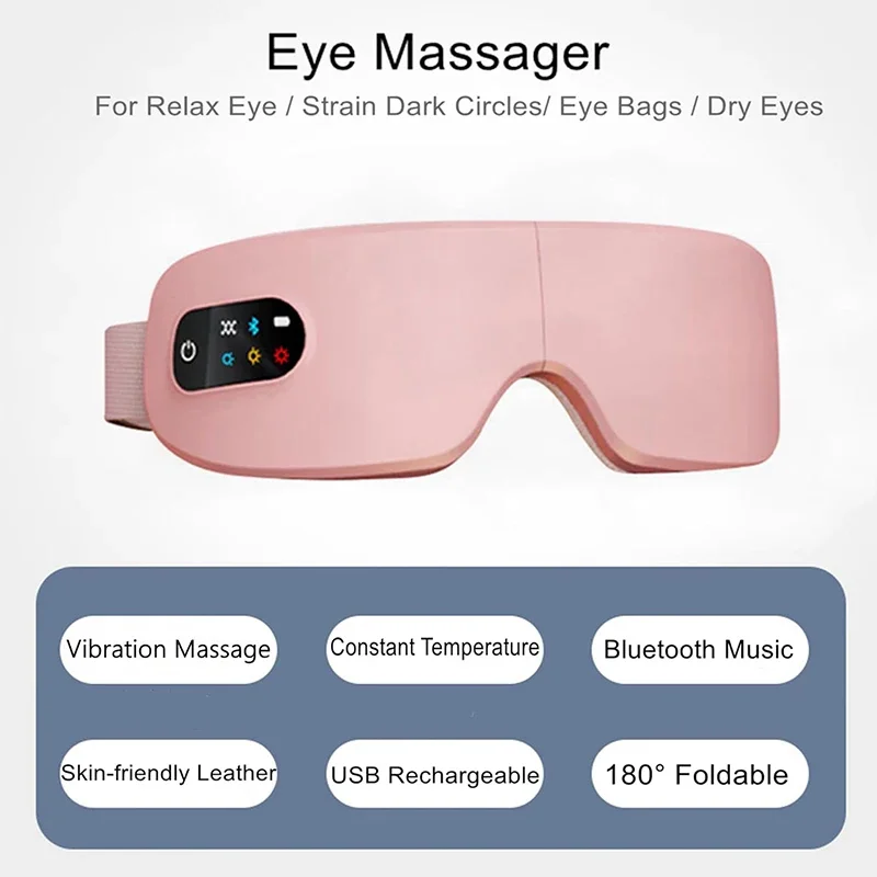 4D Eye Massager Smart Airbag Vibration Electric Eye Massage Instrument Eyes Care Glasses Beauty With Bluetooth Music Health Care - Image 2