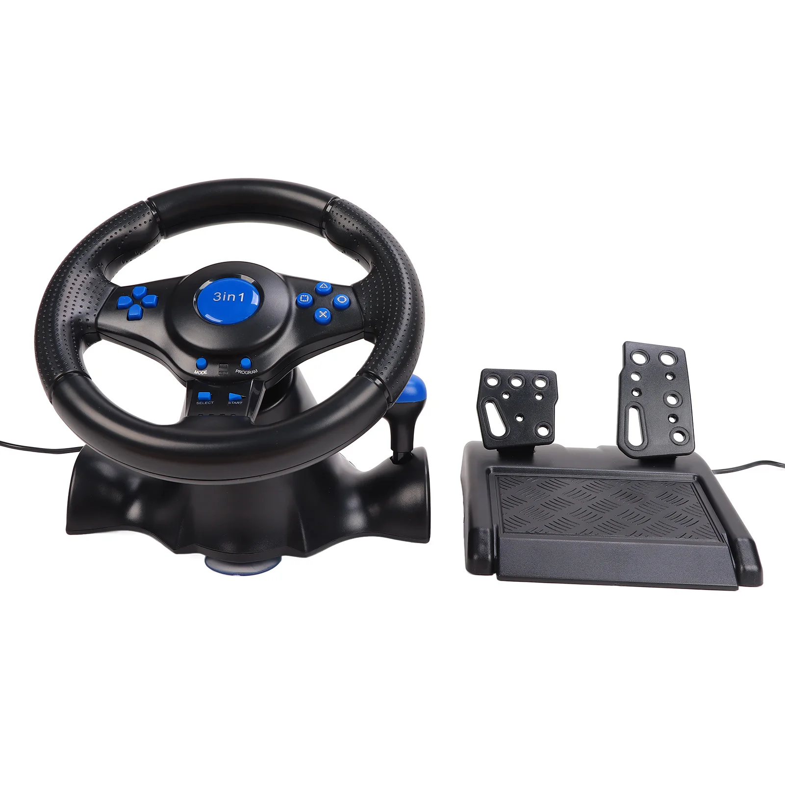 Racing Wheel PC Gaming Racing Wheel 2 Axes 180 Degree Rotation Supports Vibration Multifunctional for PS2 - Image 6