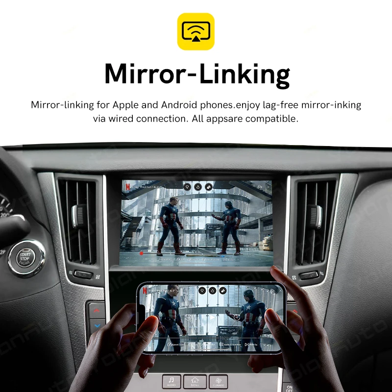Wireless CarPlay Android Auto Module for Infiniti Q50 Q50L Q60 QX50 Aftermarket Car Upgrade Retrofit Kit - Image 3